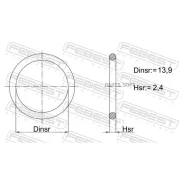 ������ �������������� ������� ��������� 13.9X2.4 01400-004 Febest 01400004 01400004 ����