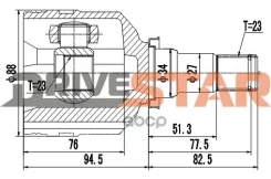 ���� ���������� 23x34x23 Drivestar ���. ICJT0001F ICJT0001F ����