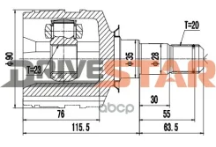 ���� ���������� 23x35x20 Drivestar ���. ICJT0008F ICJT0008F ����