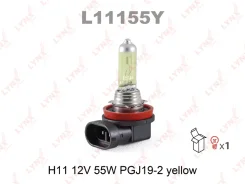 ����� H11 12V 55W PGJ19-2 Yellow H11 12V 55W PGJ19-2 Yellow LYNX Lynxauto L11155Y L11155Y ����