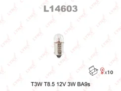 ����� ����������� T3W T8.5 12V 3W BA9S Lynxauto L14603 L14603 ����