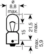 ����� �������� 2��. � �������� 12V 4W BA9s 12V (4W) Osram 389302B 389302B ����