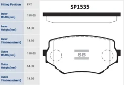 ������� ��������� Suzuki Vitara/Grand Vitara 94- �������� SP1535 Sangsin SP1535 SP1535 ����