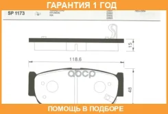 ������� ��������� ������ Hi-Q Sangsin Brake / SP1173 �������� 12 ��� SP1173 ����