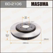 ���� ��������� Nissan Pathfinder(R51)/Navara 04- �����. (���. 2 ��. ) Masuma BD2106 BD2106 ����