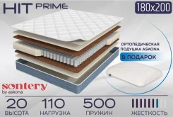 Sontery Prime Hit by Askona - ������ 1800�2000�200�� ����/�������. � ������������ ���������, (�) 180���, (�) 200���, (�) 20��� ����