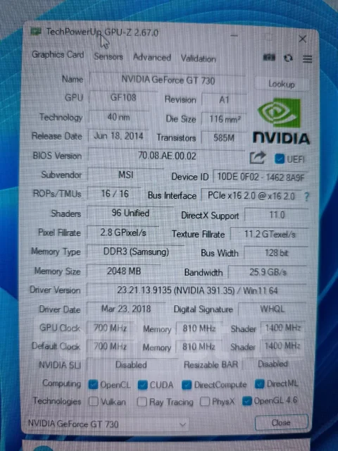 GeForce GT 730 ����