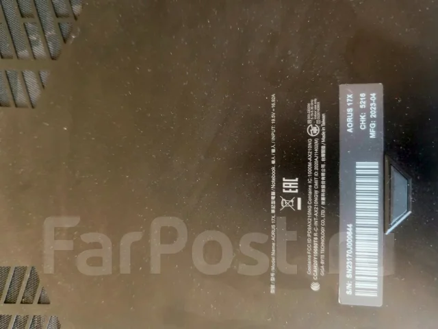 Gigabyte Aorus 17X. 17.3", 5,6����, WiFi: 1, Bluetooth: 1, ����������� �� 6��. ����