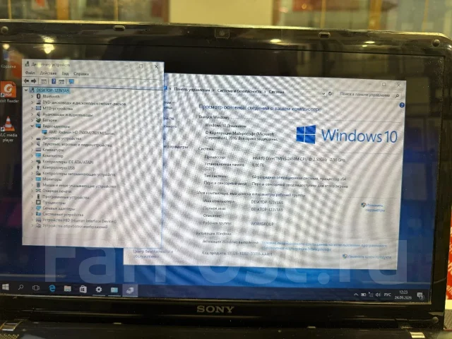Sony VAIO. 15.6", 2,5����, ��� 6 ��, ���� 256���, WiFi: 1, Bluetooth: 1 ����
