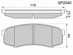 ������� ��������� HI-Q/Sangsin Brake SP2040, ������ SP2040 ����