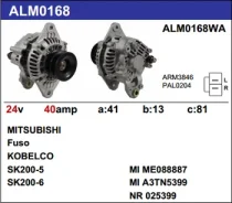 ��������� Mitsubishi 6D34 24V, MH ALM0168WA ALM0168WA ����