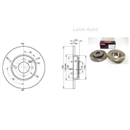 ���� ����. ���. [256x13] 4 ���. VW Passat/Variant, ALFA Romeo 1,6-1,9D 88- BG2454 ����