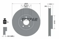 ���� ��������� �������� ������������� (�������� 1��) Textar 92162405 92162405 ����