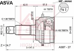���� �������� 32x62x28 ASVA MZ44A44 ����