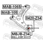 ����������� ��������� ������ (��� ���������� ��������) | ����� ����/��� | Febest MAB106S MAB106S ����