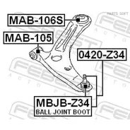 ����������� ��������� ������ (��� ���������� ��������) | ����� ����/��� | Febest MAB106S MAB106S ����