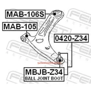 ����������� ��������� ������ (��� ���������� ��������), ����� ����/��� Febest MAB106S MAB106S ����