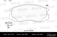 ������� ��������� �������� (��� �������) (����� Semi-Metallic) Mitsubishi COLT/Lancer 1.3-1.6 88-03 (TRW GDB3046) E100362 Miles E100362 E100362 ����