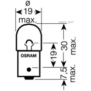 ����� ��������� R5W 12V 5W Osram (�������) (2 ��. ) Osram 5007-02B 500702B ����