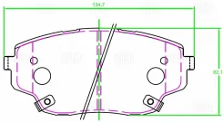 ������� ��������� �������� ��� ����������� Changan CS55 (22-) | ����� | Trialli PF2316 PF2316 ����