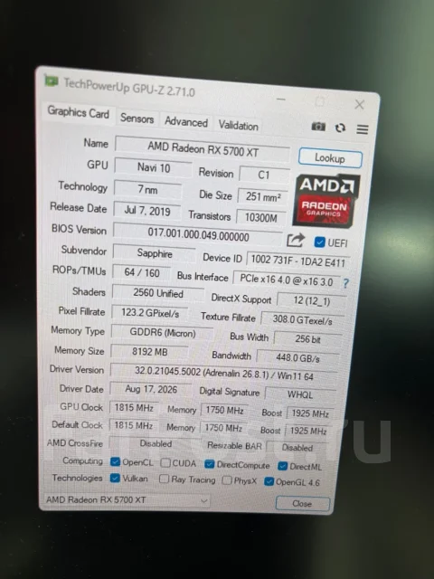 Radeon RX 5700 XT ����