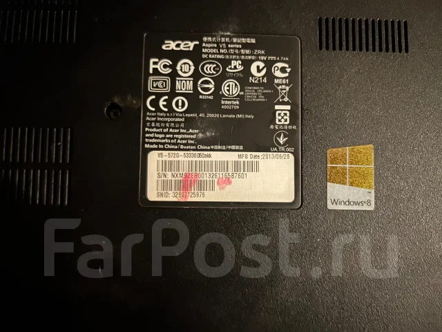 Acer Aspire V5-572G. 15.6", 1,8����, ��� 6 ��, ���� 500���, WiFi: 1, Bluetooth: 1, ����������� �� 1��. ����
