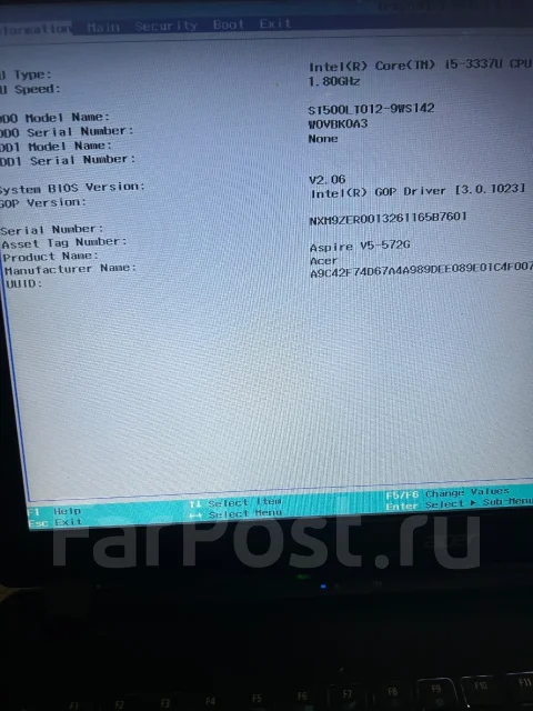 Acer Aspire V5-572G. 15.6", 1,8����, ��� 6 ��, ���� 500���, WiFi: 1, Bluetooth: 1, ����������� �� 1��. ����