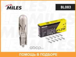 ����� �����������, ��� W1,2W, ������ W2x4.6d, �������� 1,2W, ���������� 12, 10��. Miles / BL083 ���� �� 10 �� BL083 ����