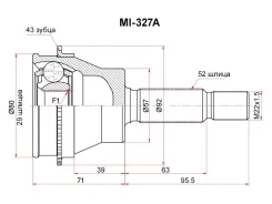 ���� �������� RR Mitsubishi Outlander CU 02-06 SAT MI327A, ������ ������ MI327A ����