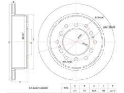 ���� ��������� (���) Toyota Land Cruiser Prado (J90, J120) 96-09 / Lexus GX 02-09 / Toyota 4Runner 02 SAT ST4243160200 ST4243160200 ����