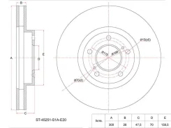 ���� ��������� (�����) Honda Accord 97-03 / Odyssey 94-04 / Avancier 99-03 / Legend 96-04 SAT ST45251S1AE20 ST45251S1AE20 ����