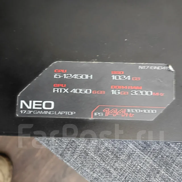 Ardor Neo N17. 17.3", 144����, ��� 16 ��, ���� 1 024���, WiFi: 1, Bluetooth: 1 ����