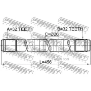 ������� ����� 32X456X32 Honda CR-V RD1/RD2 1997-2001 0312-RD1LH Febest 0312RD1LH 0312RD1LH ����