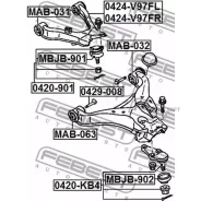 ���� � ������������ Mitsubishi Pajero III/Montero V65W/V75W 2000-2006 0429-008 Febest 0429008 0429008 ����