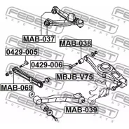 ���� � ������������ Mitsubishi Pajero III/Montero V65W/V75W 2000-2006 0429-006 Febest 0429006 0429006 ����