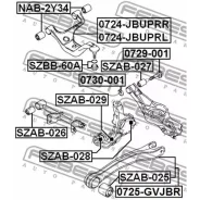 ���������� Suzuki Grand Vitara/Escudo JB416/JB420/JB627 2006-2014 0730-001 Febest 0730001 0730001 ����
