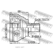 ���� ������� AUDI A3/A3 Sportback (8P) 2003-2013 2310-B6 Febest 2310B6 2310B6 ����