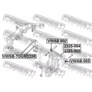 ���� ������ �������� ����� Volkswagen Touareg 2010- 2325-004 Febest 2325004 2325004 ����