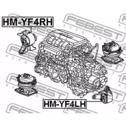 ����� ��������� ������ ������� Honda Pilot YF4 2009-2014 HM-YF4RH Febest HMYF4RH HMYF4RH ����