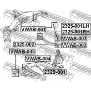 ����������� ���� ������� AUDI Q7 2006-2015 VWAB-002 Febest VWAB002 VWAB002 ����