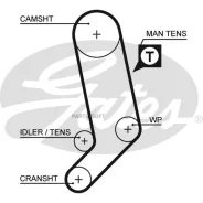 ������ ���! 122x265 Audi 100/A6, VW T4 2.5/2.4D/2.5TDi 5V 89 Gates 5323XS 5323XS ����