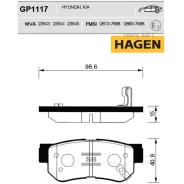 ������� �������� ������! Hagen KIA Magentis 2.0-2.7 01, Hyundai Sonata 2.0-3.3 98 Sangsin Brake GP1117 GP1117 ����