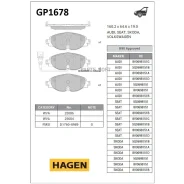 ������� �������� Skoda Octavia (5E), VW GOLF VII, Passat (3G), Tiguan II GP1678 Sangsin Brake GP1678 GP1678 ����