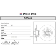 ���� ��������� Sangsin Brake SD3063 SD3063 ����