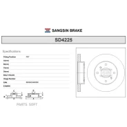 ���� ��������� Sangsin Brake SD4225 SD4225 ����