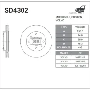 ���� ��������� Sangsin Brake SD4302 SD4302 ����