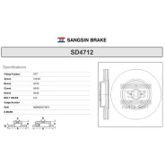 ���� ��������� ��������! Subaru Tribeca 3.0/3.6i 05 Sangsin Brake SD4712 SD4712 ����