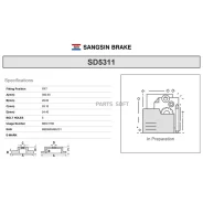 ���� ��������� ��������! Ford Transit 2.4TDCi 06 Sangsin Brake SD5311 SD5311 ����