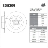���� ��������� Sangsin Brake SD5309 SD5309 ����
