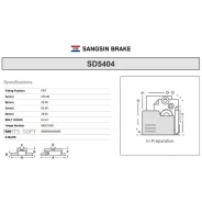 ���� ��������� �������� Skoda Octavia (1Z) YETI, VW GOLF V/VI SD5404 Sangsin Brake SD5404 SD5404 ����